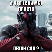 а что если мы просто лёхин сон ?