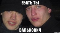 ебать ты валькович