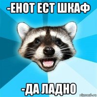 -енот ест шкаф -да ладно