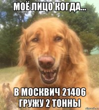 моё лицо когда... в москвич 21406 гружу 2 тонны