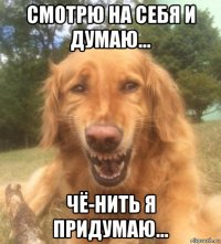 смотрю на себя и думаю... чё-нить я придумаю...