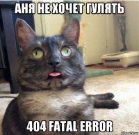 аня не хочет гулять 404 fatal error