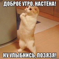 доброе утро, настёна! ну улыбнись, позязя!