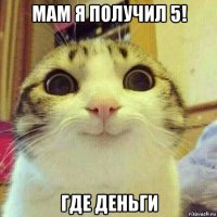 мам я получил 5! где деньги