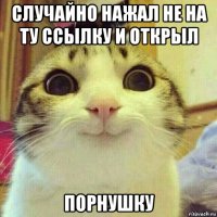 случайно нажал не на ту ссылку и открыл порнушку