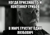 когда приезжает 5-й контейнер грибов в мире грустит один якубович