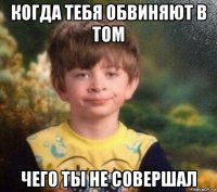 когда тебя обвиняют в том чего ты не совершал