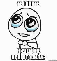 ты опять ничего не приготовила?