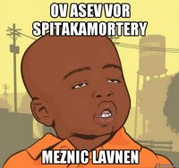 ov asev vor spitakamortery meznic lavnen