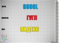 Googl Гугл Яндекс