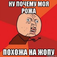 ну почему моя рожа похожа на жопу