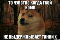 то чувство когда твой комп не выдержвывает танки x