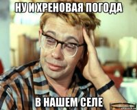 ну и хреновая погода в нашем селе