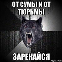 от сумы и от тюрьмы зарекайся