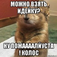 можно взять идейку? ну пожаааалйуста ! колос