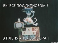 вы все под гипнозом ? в плену у телевизора !