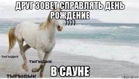 друг зовет справлять день рождение в сауне