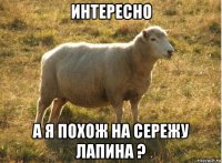 интересно а я похож на сережу лапина ?