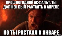 прошлогодний асфальт, ты должен был растаять в апреле но ты растаял в январе