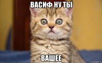 васиф ну ты вашее