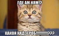 где ам ням!? какой кадзероб!!!!!!!!!!???