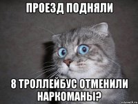 проезд подняли 8 троллейбус отменили наркоманы?