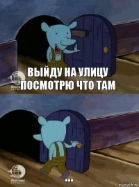 Выйду на улицу посмотрю что там ...