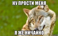 ну прости меня я же ничайно