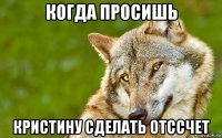 когда просишь кристину сделать отссчет