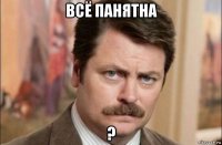 всё панятна ?