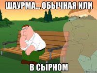 шаурма... обычная или в сырном