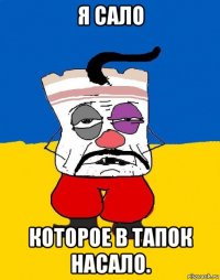 я сало которое в тапок насало.