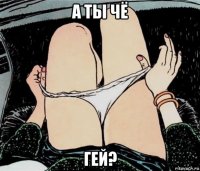 а ты чё гей?