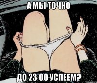 а мы точно до 23 00 успеем?