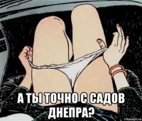  а ты точно с садов днепра?