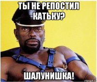 ты не репостил катьку? шалунишка!