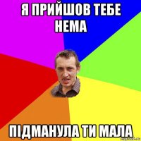 я прийшов тебе нема підманула ти мала