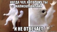 когда чел, которому ты написал, онлайн и не отвечает