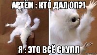 артём : кто дал оп?! я : это всё скулл