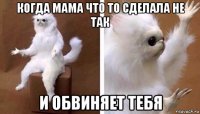 когда мама что то сделала не так и обвиняет тебя