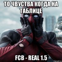 то чвуства когда на таблице fcb - real 1.5