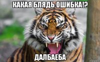 какая блядь ошибка!? далбаеба