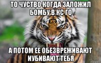 то чуство когда заложил бомбу в кс го а потом ее обезвреживают иубивают тебя