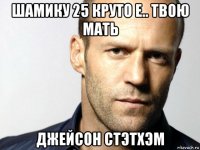 шамику 25 круто е.. твою мать джейсон стэтхэм