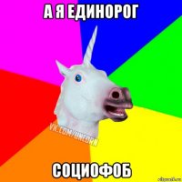 а я единорог социофоб