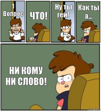 1 Вопрос ЧТО! Ну ты гей! Как ты а... НИ КОМУ НИ СЛОВО!