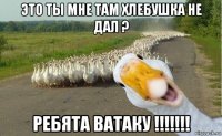 это ты мне там хлебушка не дал ? ребята ватаку !!!!!!!