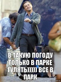 В такую погоду только в парке гулять))))) Все в парк