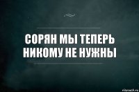 Сорян мы теперь никому не нужны