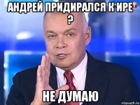 андрей придирался к ире ? не думаю